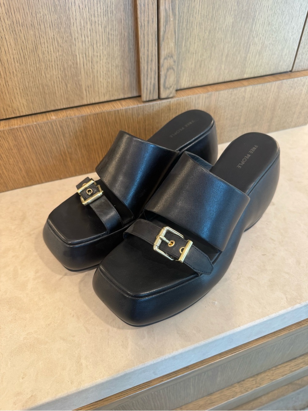 Free People Mila Wedge Slide Sandal